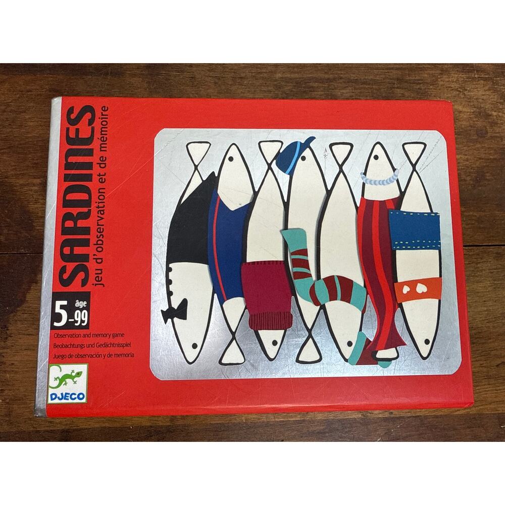 Djeco Sardines Observation & Memory Card Game Designed In France Ages 5+